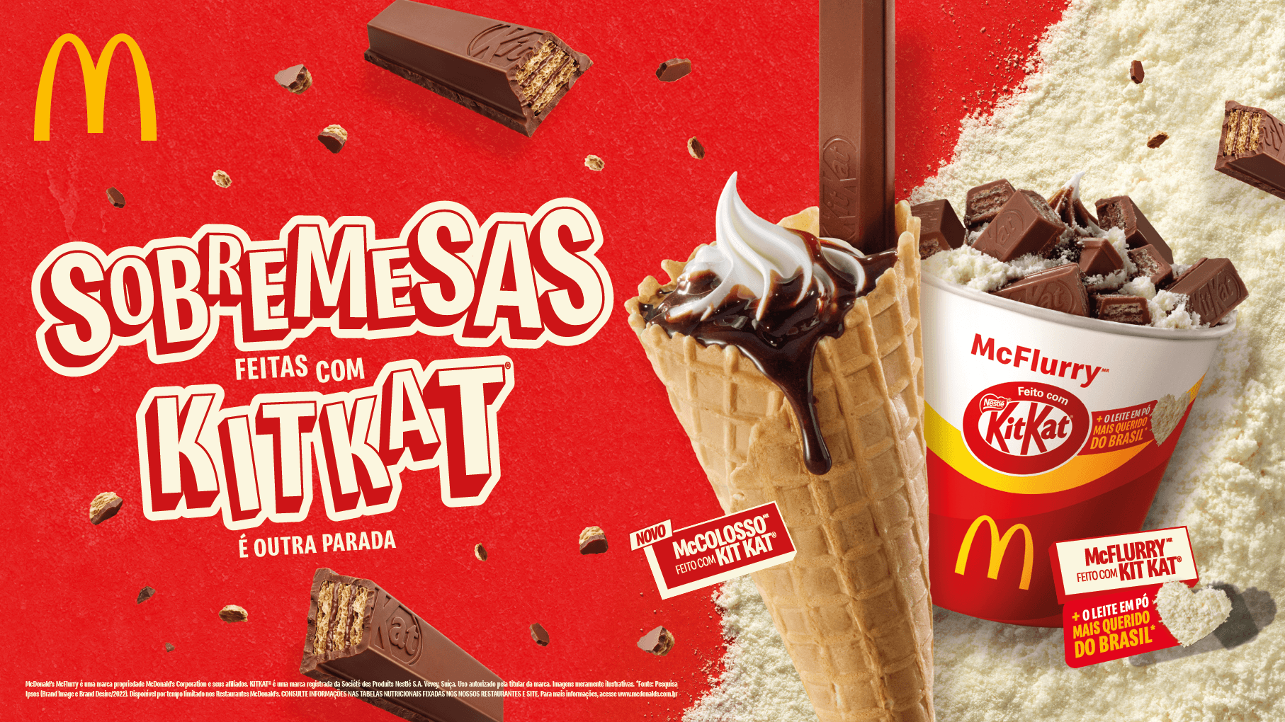 Méqui retorna parceria com KitKat e anuncia pré-venda exclusiva de sobremesas feitas com Kitkat no app do Méqui